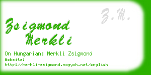 zsigmond merkli business card